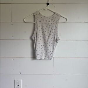 Hollister Light Gray Floral Tank Top